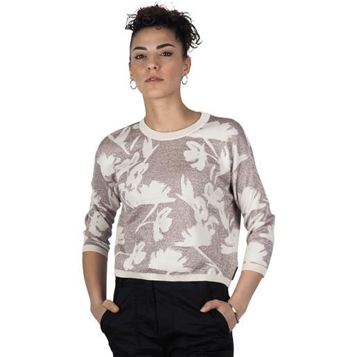 Alessia santi maglia donna fantasia beige e panna