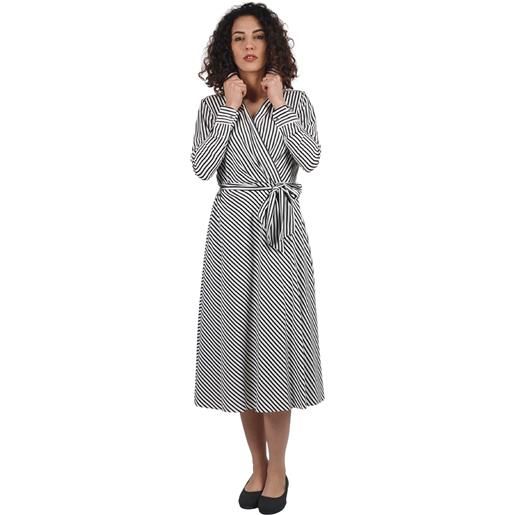 Abito a righe incrociato