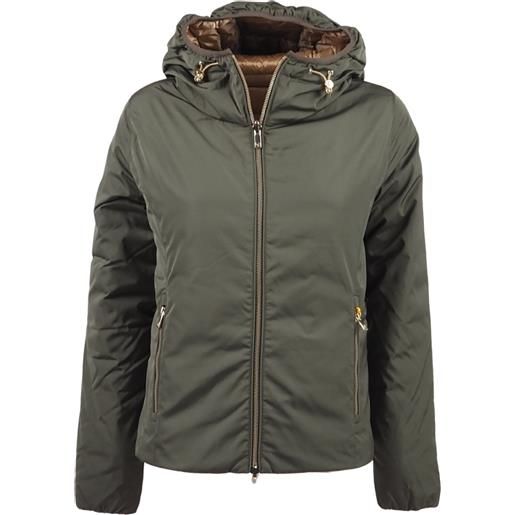 Ciesse piumini linda piumino corto verde reversibile