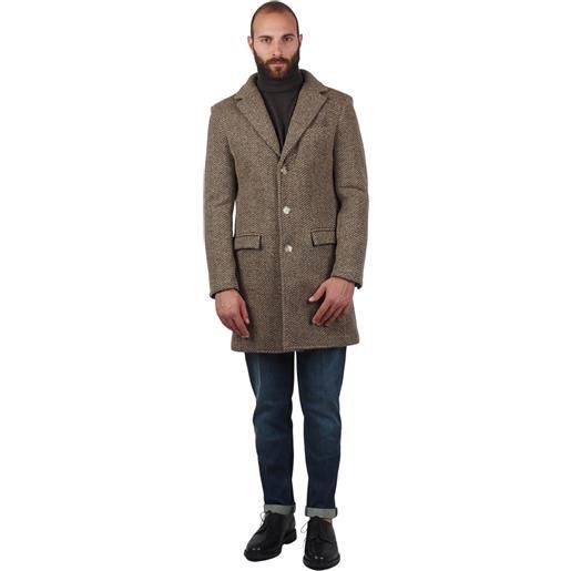 At. P. Co cappotto uomo spinato marrone