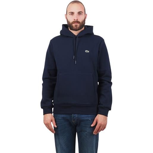 Felpa uomo blu con cappuccio