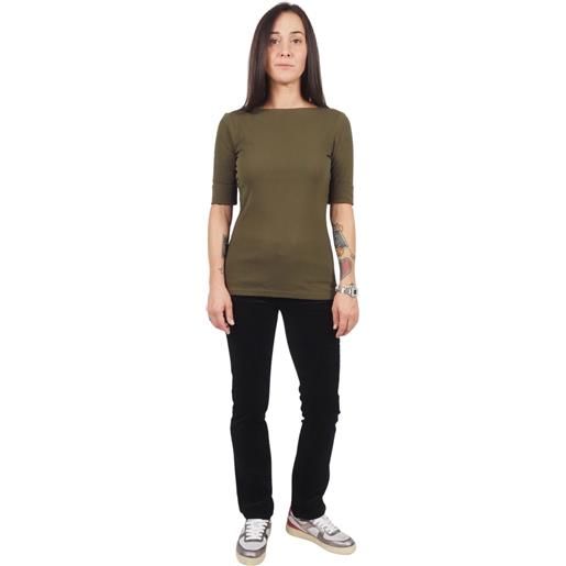T-shirt mezza manica verde militare
