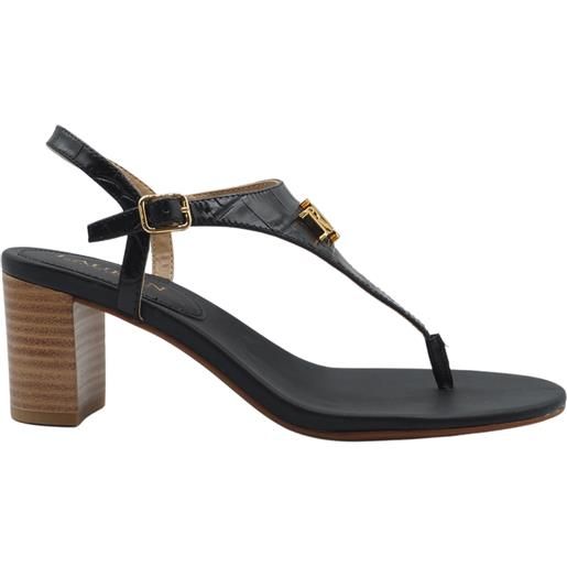 Sandali infradito con tacco neri