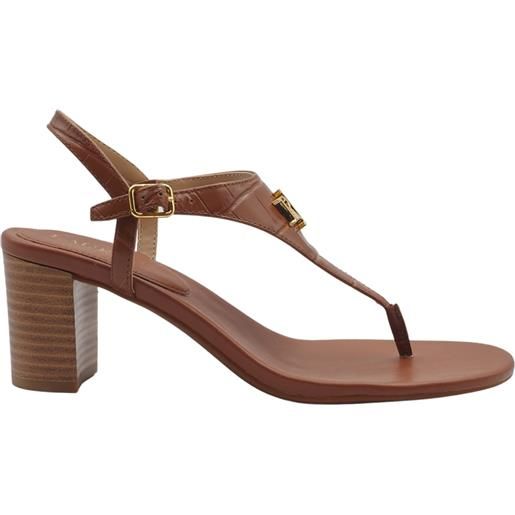 Sandali infradito con tacco marroni