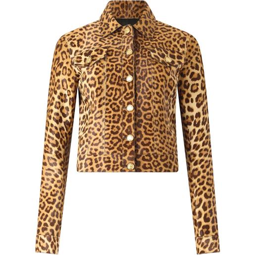 Roberto Cavalli giacca con stampa - marrone