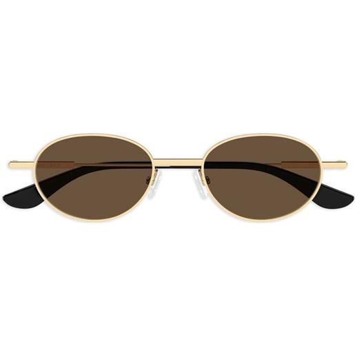 Alexander McQueen occhiali da sole ovali - oro