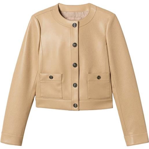 TWINSET giacca con logo - toni neutri