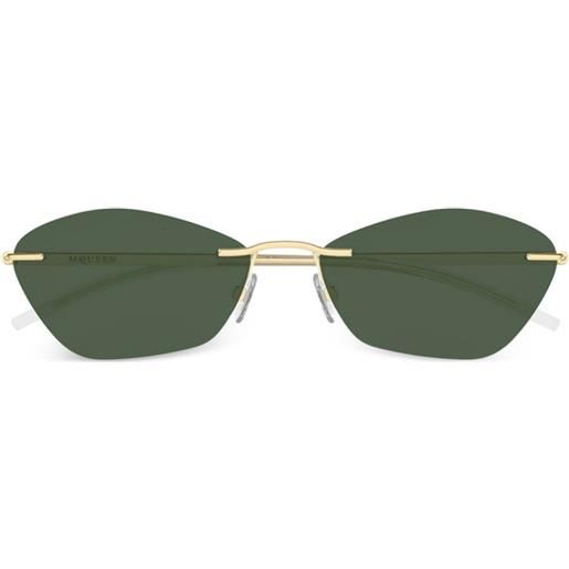 Alexander McQueen occhiali da sole geometrici - oro