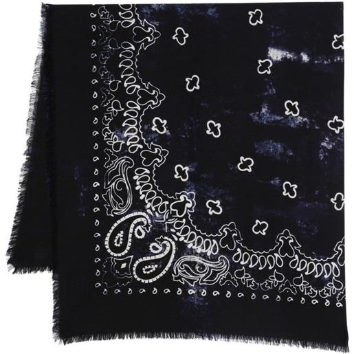 Destin bandana con stampa paisley - blu