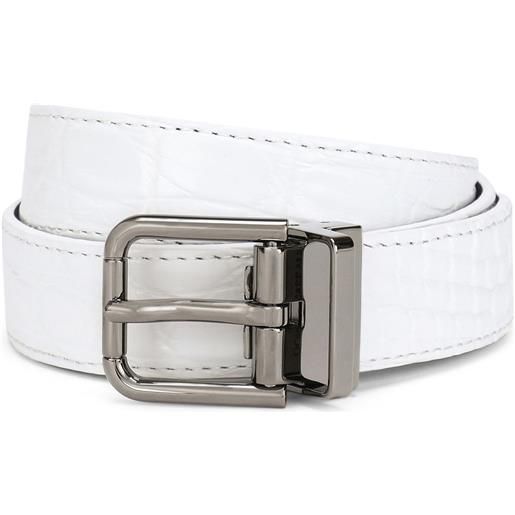 Dolce & Gabbana cintura con fibbia quadrata - bianco