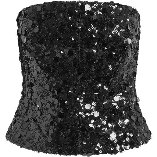 16Arlington top con paillettes anieri - nero