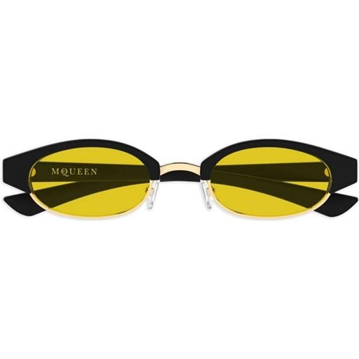 Alexander McQueen occhiali da sole ovali - nero