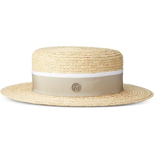 Maison Michel cappello kiki con nastro - toni neutri
