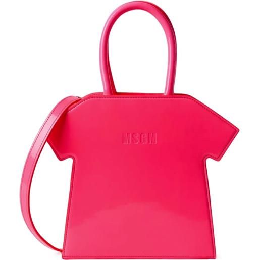 MSGM borsa a mano fucsia fluo