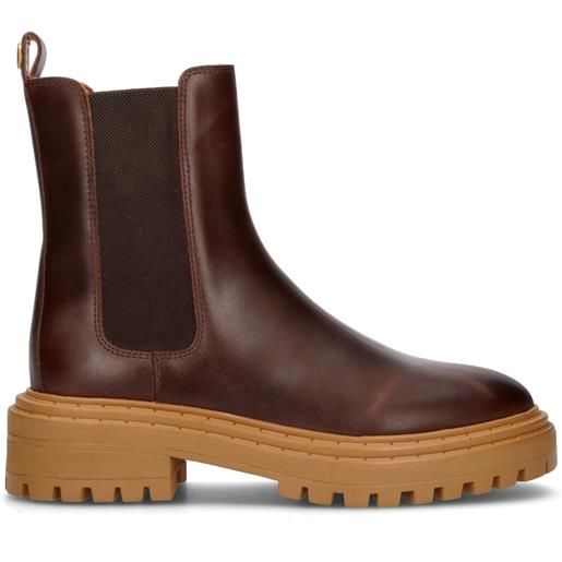 TWIN SET-SIMONA BARBIERI beatles donna marrone in pelle