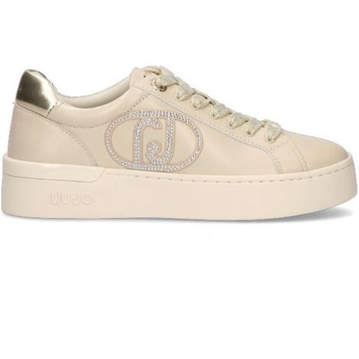LIU JO sneaker donna panna in pelle