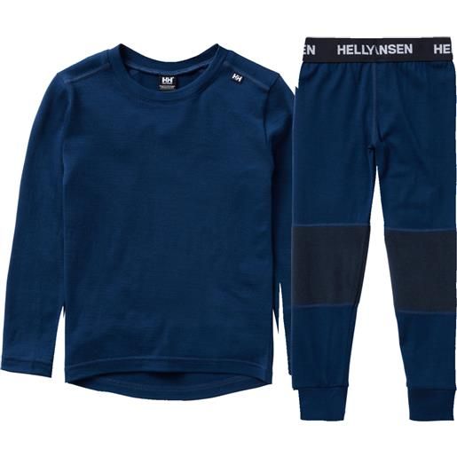 HELLY HANSEN kids' merino wool base layer set completo baselayer bambini