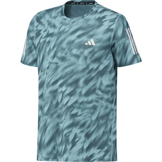 ADIDAS t-shirt con stampa allover own the run running uomo