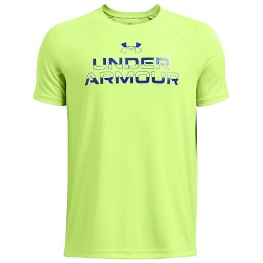 Under Armour maglietta a maniche corte da ragazzo tech split wordmark
