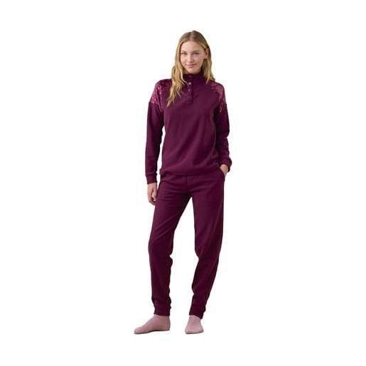 Noidinotte; more than pyjamas noidinotte - pigiama donna micropile articolo cachemire. - l bordeaux