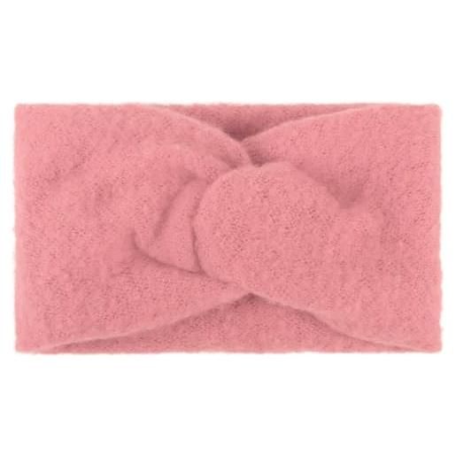 styleBREAKER fascia per capelli da donna in maglia fine con nodo a torsione | scaldacollo invernale caldo con superficie morbida | fascia elastica paraorecchie larga 15 cm, colore: rosé