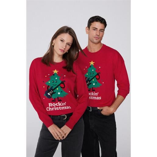 Tezenis maglione di natale girocollo unisex donna stampa