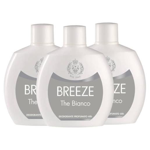 Breeze squeeze deodorante profumato unisex 48h 100 ml (3, Breeze deodorante the bianco)