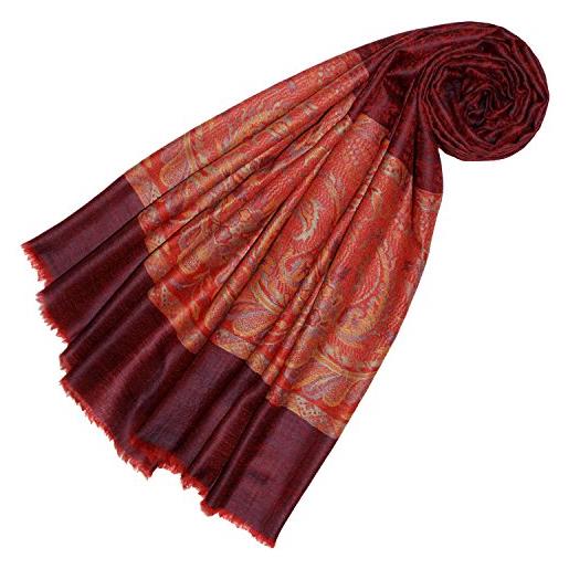 LORENZO CANA - pashmina - paisley - donna rosso dunkelrot rot