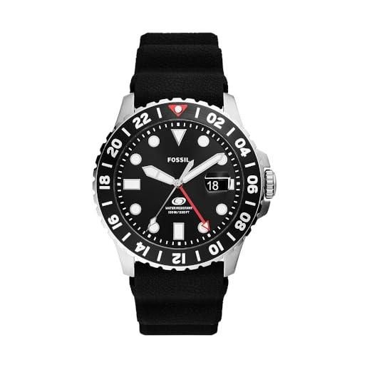 Diesel Caged Orologio Uomo – 46mm Quarzo Con Cinturino In Pelle Nera