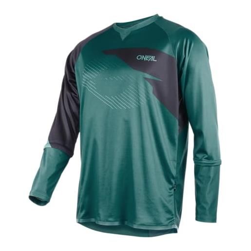 O'NEAL | maglia da mountain bike a manica lunga | mx mtb enduro | asciugatura rapida, materiale traspirante, cuciture piatte, inserti in rete | maglia tobanga v. 22 | adulto | blu petrolio | taglia xxl