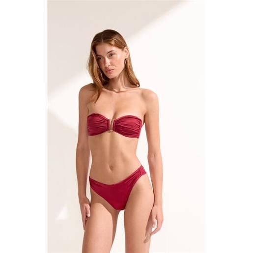Calzedonia fascia costume shiny satin rosso