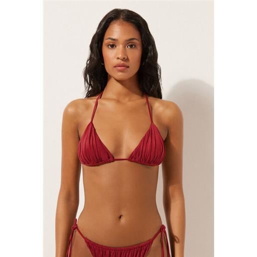 Calzedonia triangolo costume shiny satin rosso