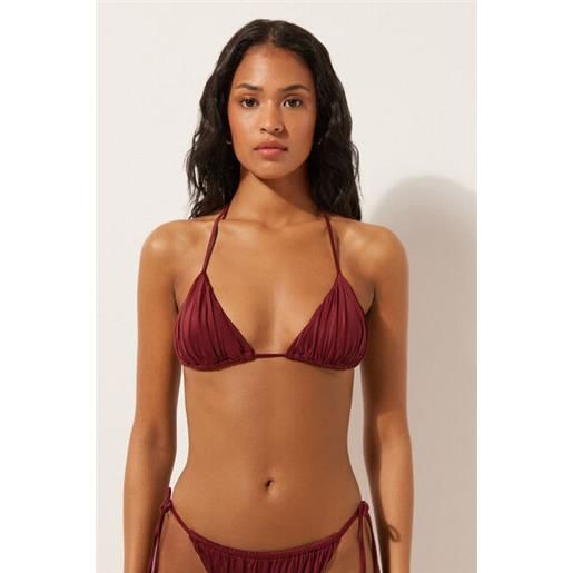 Calzedonia triangolo costume shiny satin rosso