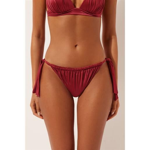 Calzedonia slip costume shiny satin rosso