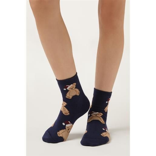 Calzedonia calzini fantasia natale family bambini blu
