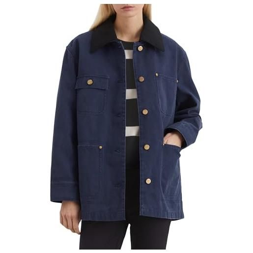 Marc O'Polo marc oߴpolo donna giacca da mezza stagione con colletto rimovibile foderata, blu (cloudless night), 46