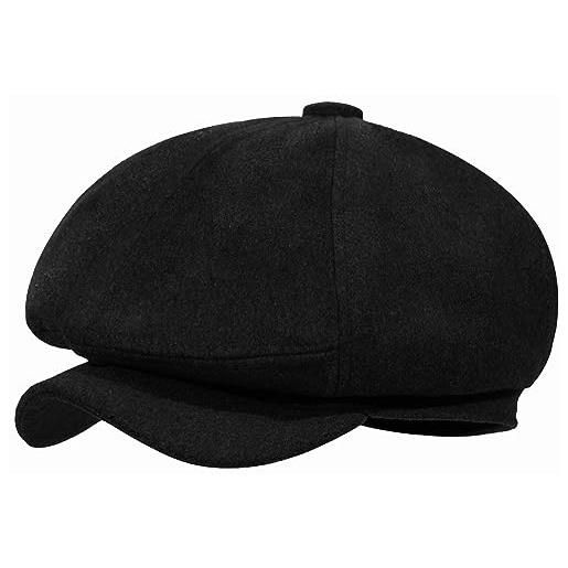 HAPPYPOP coppola uomo estiva in lana, cappello vintage regolabile, basco estivo