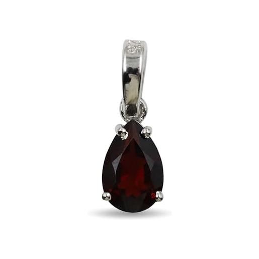 Zonster Ciondolo In Granato Naturale Rosso - Collana Semplice Con Pietra Preziosa, Gioiello Femminile Fatto A Mano, Confezione Da 1 Pezzo - 6