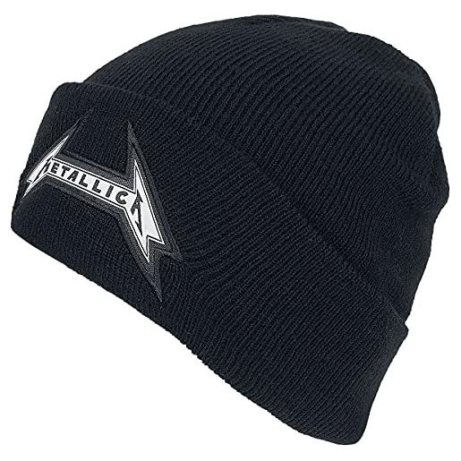 Metallica first logo - beanie unisex beanie nero 100% poliacrilico