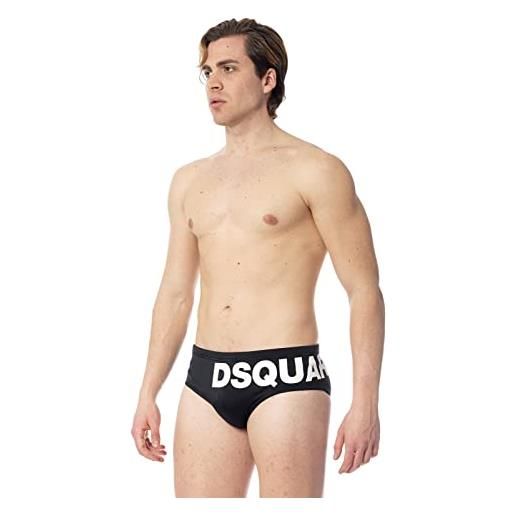 DSQUARED2 costume uomo d7b2e4680 nero logo slip elastico regular fit pe23 46