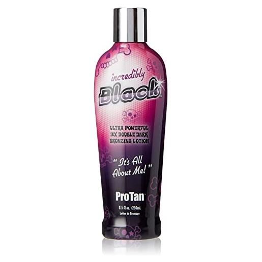 Pro Tan incredibly black ultra potente 10x double dark bronzing lozione, con vitamina a ed e, burro di karité e olio di cocco, 250 ml