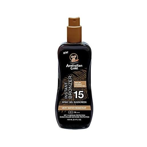 Australian Gold instant bronzer spray gel spf15 100ml