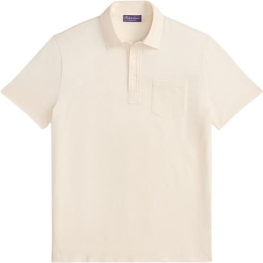 Ralph Lauren Purple Label polo a maniche corte con taschino - toni neutri