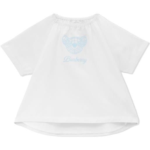 Burberry Kids blusa con stampa thomas bear - bianco