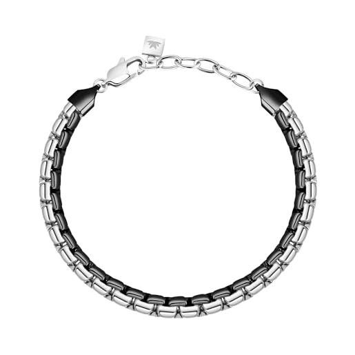 Morellato bracciale da uomo, collezione motown, in acciaio inox, oro rosa pvd - sals54, 22 cm, lega di acciaio