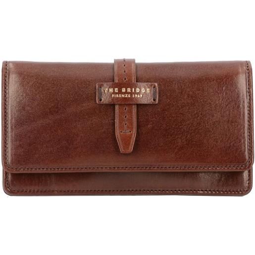 The Bridge portafoglio florentin in pelle 17,5 cm marrone