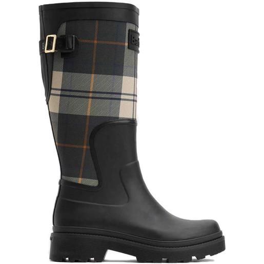 BARBOUR stivale di gomma dena da pioggia black ancient tartan