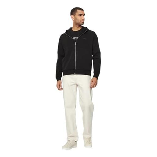 Calvin Klein felpa con zip con cappuccio shadow embossed logo k10k113088 nero