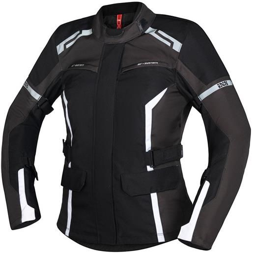 Ixs giacca moto donna in tessuto Ixs evans-st 2.0 nero girgio bi