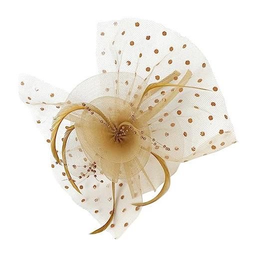 Healeved cappello vintage rete con fascia per matrimonio accessorio per halloween e speciali